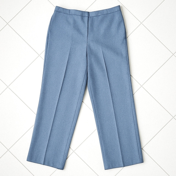 Alfred Dunner Classic Fit Pants Size 16 Proportioned Short Bluebell Side Pockets - Picture 1 of 10
